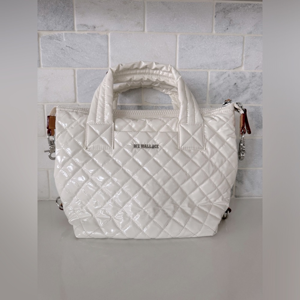 MZ Wallace • Snow Lacquer Small Sutton Deluxe